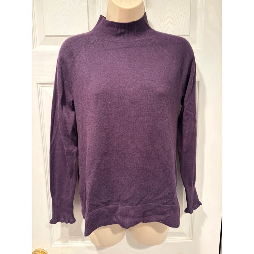 Y2K LOFT Purple Mock Neck‎ Women’s Sweater XS Purple Long Sleeve Knit Top